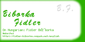 biborka fidler business card